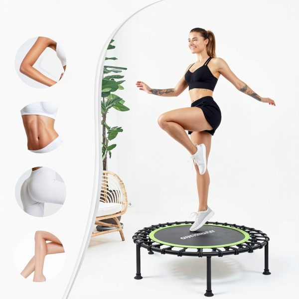 Fitness Trampoline ONETWOFIT Green Round PP Frame-5
