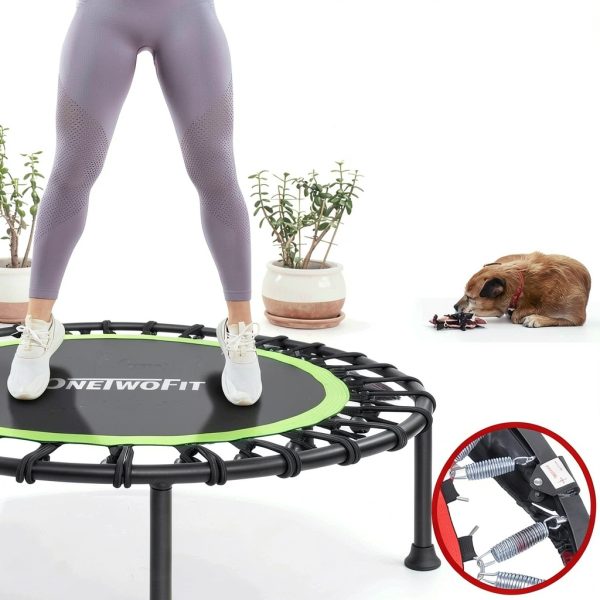 Fitness Trampoline ONETWOFIT Green Round PP Frame-4