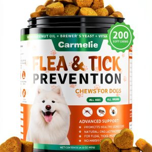 Carmelie Natural Flea Tick Chews for Dogs Duck Flavor-0