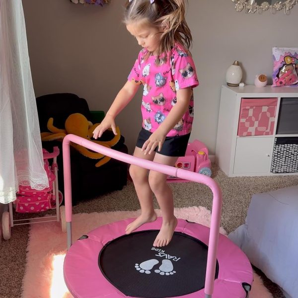 Toddler Trampoline RAVS Pink Alloy Steel Indoor-2