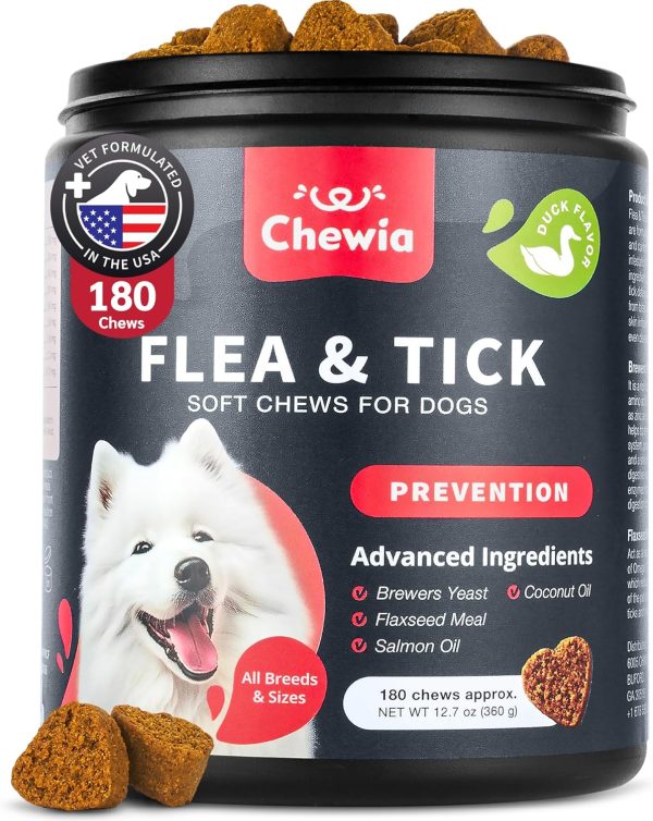 Dog Flea and Tick Chews Chewia 180 Soft Chews-0