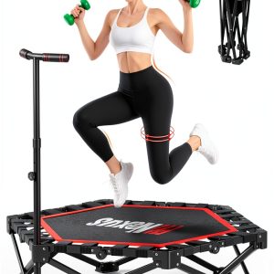 FitNexus Black Red Trampoline for Adults-0