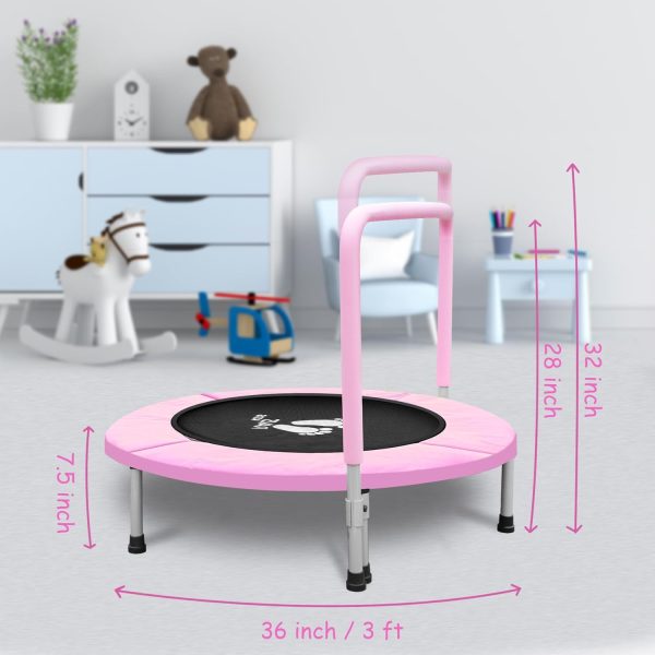 Toddler Trampoline RAVS Pink Alloy Steel Indoor-6