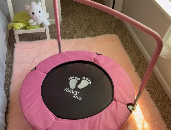 Toddler Trampoline RAVS Pink Alloy Steel Indoor-3