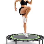 Fitness Trampoline ONETWOFIT Green Round PP Frame-0