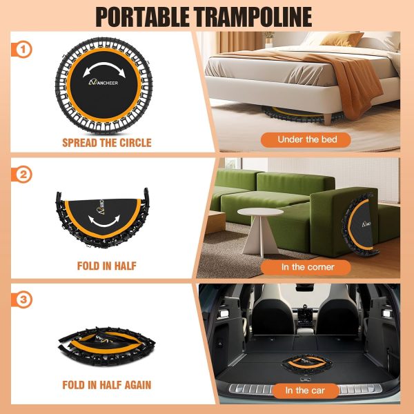 ANCHEER Fitness Trampoline Orange 40IN-5