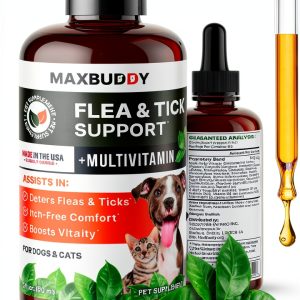 Maxbuddy Flea Tick Drops Natural Oral Pet Protection-0