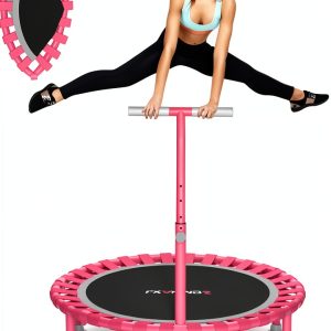 Mini Trampoline ZCMHAXJ Pink PP Foldable Adult-0