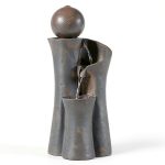 Sphere Curve 39.5" Zen Fountain by John Timberland Lighted Resin-0