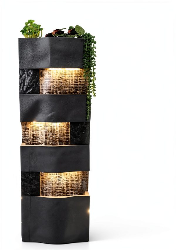 Garden Water Fountain Bumilgar Resin Tiered LED Fountain-2