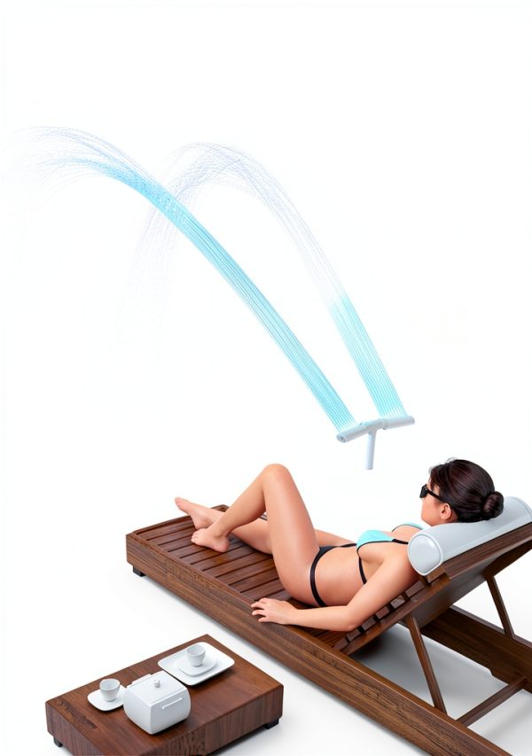 Pool Fountain 2025 Lights POOLHOUR Dual Nozzle Freestanding White-8